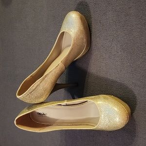 💙GOLD GLITTER PUMPS